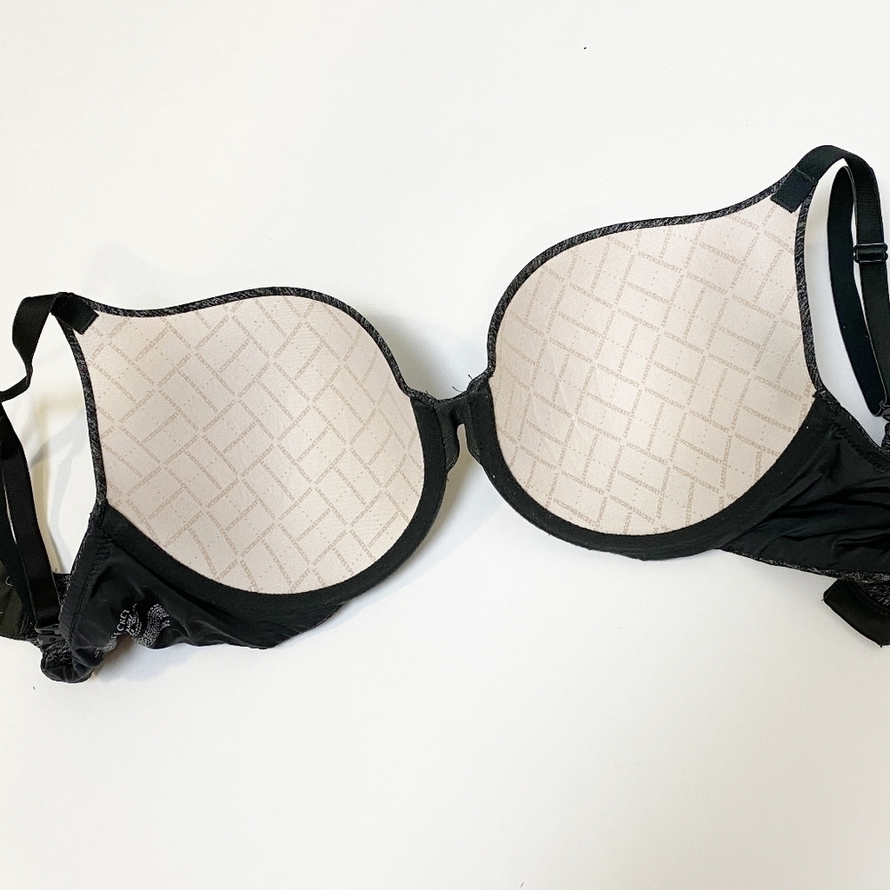 Victoria's Secret Padded Perfect Coverage Bra 32DD 32E charcoal gray underwire - Picture 5 of 6